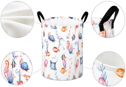 Large Laundry Basket Canvas Storage Bins Baby Nursery Hamper - Image 6