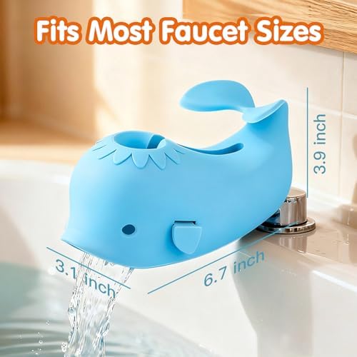 Skyroku Toddler Faucet Extender & Blue Bathtub Spout Cover, Sink Extender - Image 2