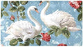 Bathtub Mat Non Slip 26.8x15.1In, Swans Roses Bath Mat by Anna+Cowper