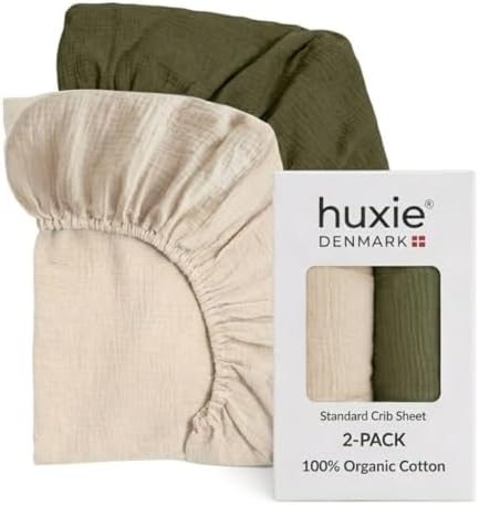 Crib Sheets, 100% Organic Cotton Muslin by huxie