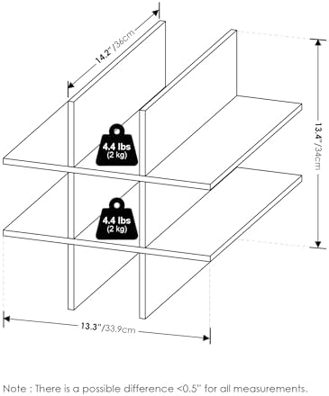 Furinno Cubicle 9-Compartment Cube Insert, Cube Organizer - Image 3