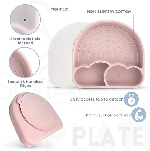 BPA-Free Non-Toxic Silicone Baby Feeding Set – Suction Plate, Bib & Cup – - Image 4