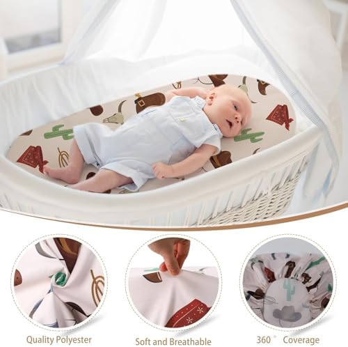4 Pcs Western Bassinet Sheets for Boys - Image 3