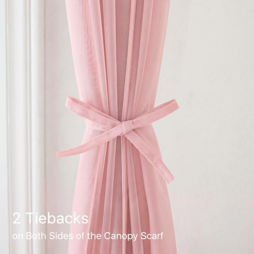 NICETOWN Baby Pink Girls Room Bed Canopy - Image 5