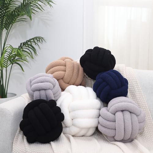 Petrella Black Knot Pillow Ball, 8 Inch Decorative Pillow - Image 5