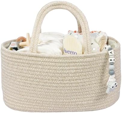 XUANGUO Cotton Rope Baby Diaper Caddy Organizer Basket by XUANGUO