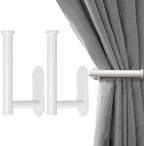 MaxMona Adhesive Curtain Holdbacks, No Drill Tie Backs, 2 Pack by ForaBetterLiving