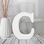 AOCEAN 4 Inch White Wood Letters Unfinished Wood Letter by AOCEAN
