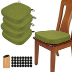 BUYUE Thickened 2.5" Dining Chair Cushions Set of 4, U-Shape High Density Foam by BUYUE