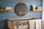 Custom Round Nursery Name Sign, Personalized 3D Baby Name Announcement Sign - Image 2