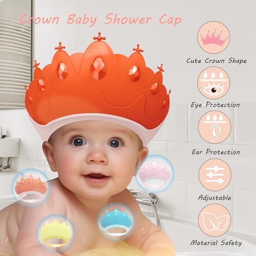 Baby Shower Cap Shield, Baby bath set shower cap, Visor Hat - Image 2