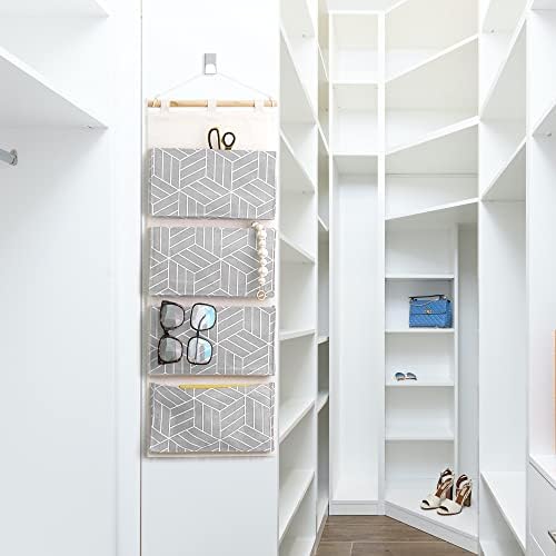 CROWNED 2Pcs Over Door Hanging Storage Bags Wall Mount Closet Organizer - Image 2