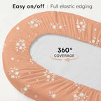 Baby Bassinet Sheets, 3 Pack Fitted Bassinet Mattress Sheets, Compatible - Image 5