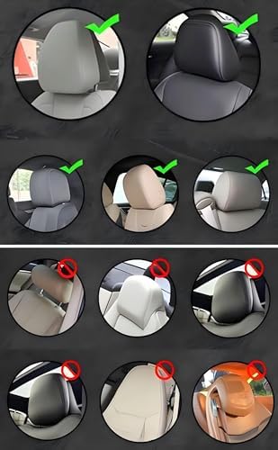 Car Headrest Covers with Funny Smiley Face Design, Universal Fit, 10.2x11 inches - Image 5