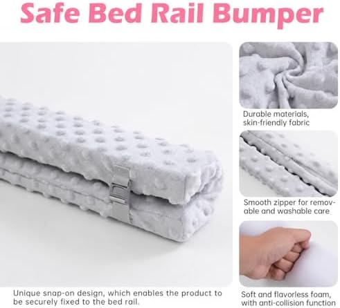 3PC Bed Bumpers for Toddlers, Toddler Bed Rail Bumper Protector for Loft Beds & - Image 4