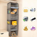 BrilliantJo 6 Shelves Hanging Closet Organizer, 2 Pack Hanging Storage - Image 4