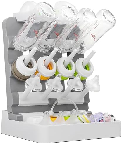 Baby Bottle Drying Rack, Vertical Standing Bottle Drying Rack Holder-Space by CINWWNI