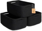 NaturalCozy 11.8"x8"x4.5” Rectangle Storage Baskets by NaturalCozy