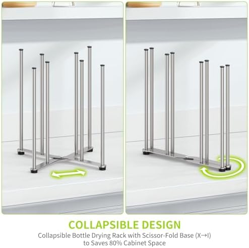 Reusable Bag & Bottle Drying Rack, Collapsible Countertop Organizer - Image 2
