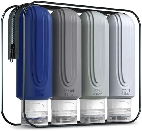 Mrsdry Travel Bottles for Toiletries, Large 6oz Oversize Containers, BPA Free by Mrsdry