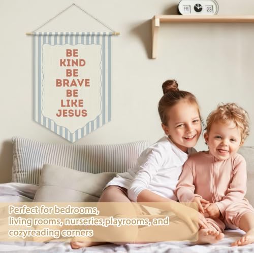 Christian Nursery Decor, Be Kind Brave Be Like Jesus Banner Flag - Image 3