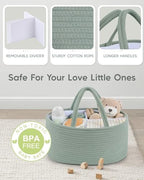 Maliton Diaper Caddy Organizer for Baby, Portable Diaper Storage Organizer for - Image 3