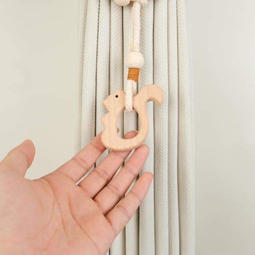 2 Pack Wooden Curtain Tiebacks - Image 4