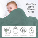 SWEET DOLPHIN Muslin Baby Bath Towels Blanket - Image 5