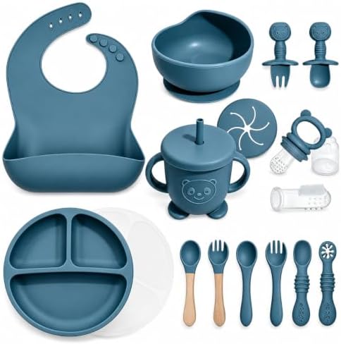 Silicone Baby Feeding Utensils Set by Catvegue