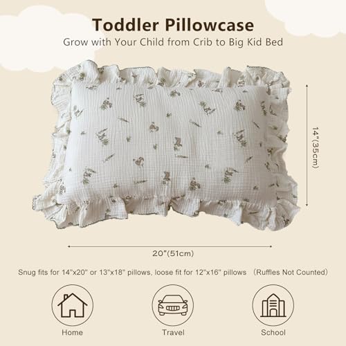 BuLuTu Cotton Muslin Toddler Pillowcase - Image 2