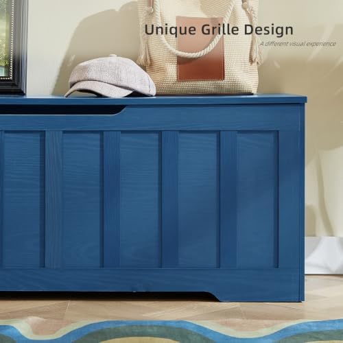 VANKILEY 47.2" Storage Chest Extra Large, Wooden Storage Bench - Image 6