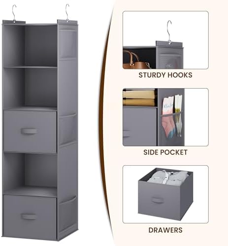 YOUDENOVA Hanging Closet Organizer, Hanging Shelves - Image 7