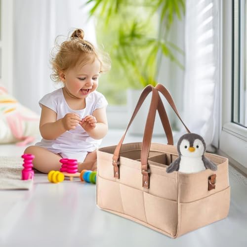 Canvas Diaper Caddy Organizer - Image 4