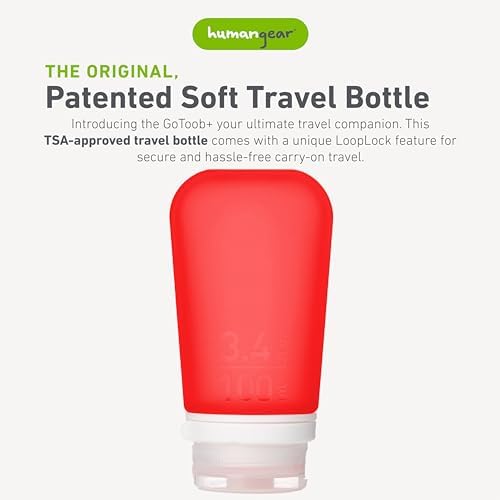 humangear GoToob+ | Refillable Silicone Travel Bottle | Locking Lid | Food-Safe - Image 2