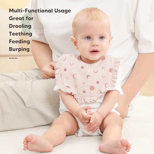 Bearmoss 8 Pack Muslin Baby Bibs - Image 6