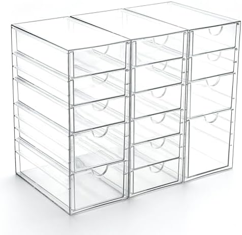 Prsildan 15 Drawers Teacher Toolbox Acrylic Containers by Prsildan