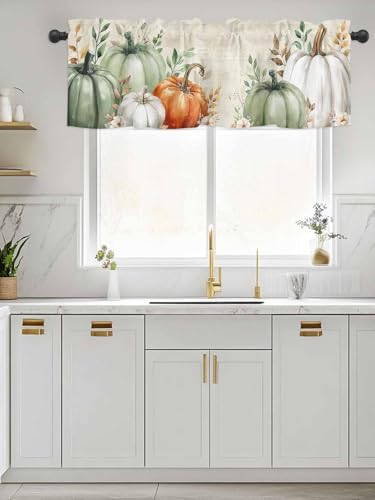 Vandarllin Fall Thanksgiving Kitchen Curtains Valances - Image 2