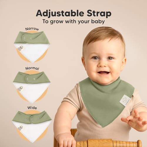 KeaBabies 8pk Organic Baby Bandana Bibs - Image 3
