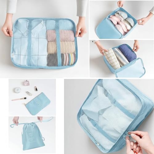 LANSKLBD 6/8 Set Packing Cubes for Suitcases Travel Luggage Packing Organizers - Image 4