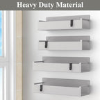 HuggieGems 4 Pack Light Grey Magnetic Spice Rack Organizer - Image 4