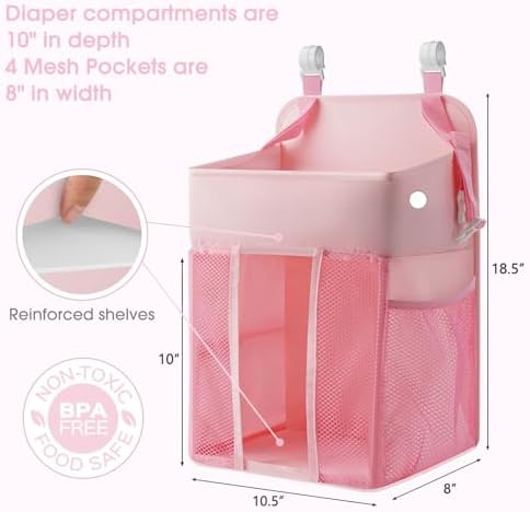 Maliton Hanging Diaper Caddy Nursery Caddy Organizer - Image 4