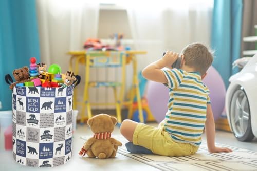 Kids Laundry Hamper, Animal Laundry Basket Collapsible Nordic Style Storage - Image 3