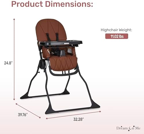 Dream On Me Snack and Stow Highchair | Adjustable Feeding Chair - Image 3