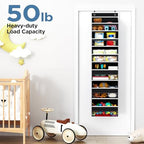 Over The Door Organizer 6 Tiers, Behind The Door Storage Hanging Shelves - Image 5