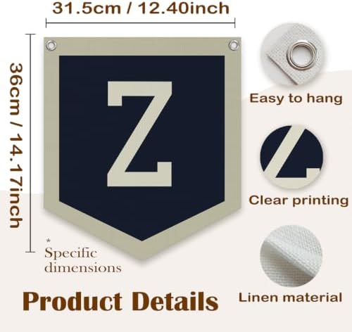 Lacama Toddler Boys Room Decor Name Pennant Flag Z Banner - Image 7