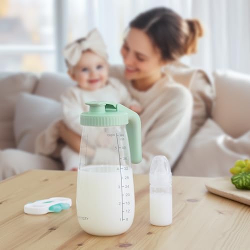 Momcozy Breast Milk Pitcher, Glass Storage Container Wide Mouth, 48oz 1pc - Image 7