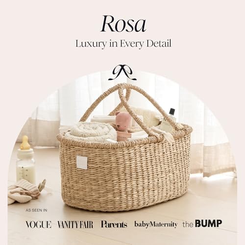 BEBE BASK Premium Baby Diaper Caddy Organizer Basket - Image 2