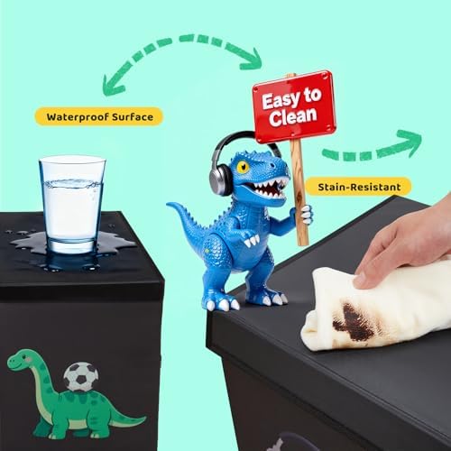 Extra Large Toy Box with Lid, Dinosaur Collapsible Toy Storage - Image 5