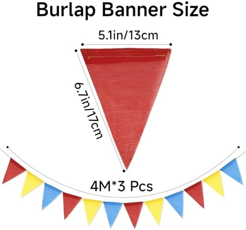 G2PLUS Pre-Strung Triangle Pennant Banner Decorative Flag Garland - Image 2