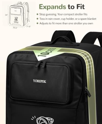 YOREPEK Padded Stroller Bag for Airplane - Image 3